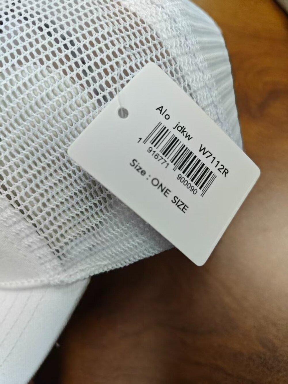 🤍NWT ALO Yoga White District Trucker Hat /Tennis Golf Sport /Adjustable - Picture 3 of 5
